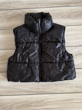 FME Lightweight Puffer Vest Black Large NWOT